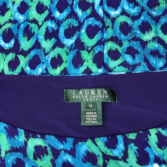 Ralph Lauren Sheath Print Women’s Midi Dress - 12 - Picture 14 of 16